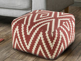 Sophia - Sitzwürfel - rouge vintage - coton - 55x37x55 cm
